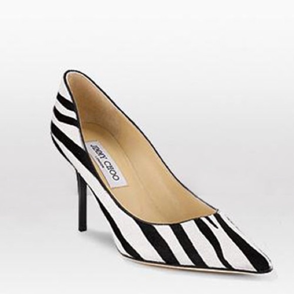 NEW Jimmy Choo Calf Hair Zebra shoes